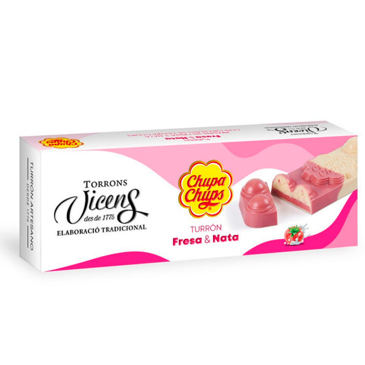 Chupa Chups Cream and Strawberry Nougat in Case 150g