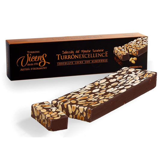 Milk Chocolat Nougat with Almonds 300g Excellence