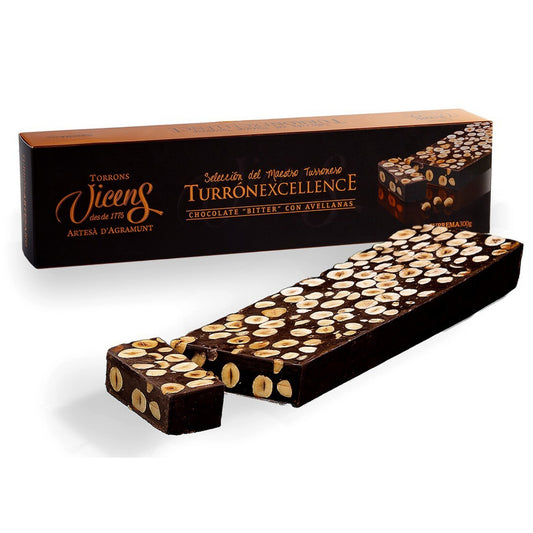 Bitter Chocolate with Hazelnut Nougat 300g Excellence